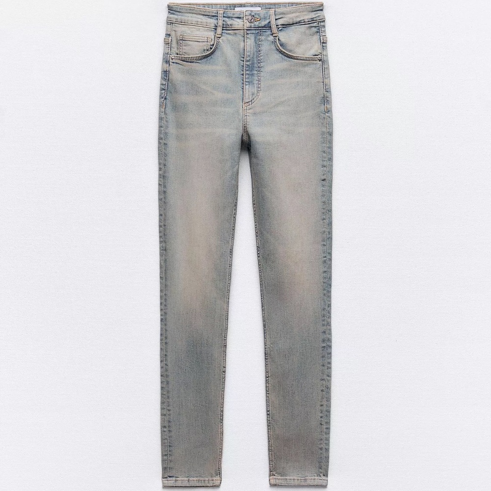 Zara High Rise Light Blue Jeans